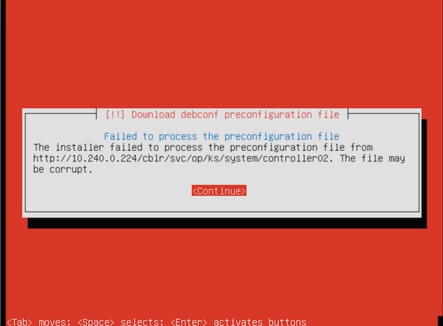 Download debconf preconfiguration file The file may be corrupt